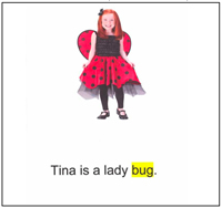 Picture of tina is a lady bug